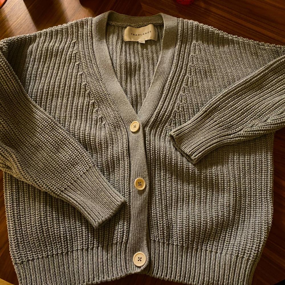 Tradlands Shelter Cardigan light Gray Small